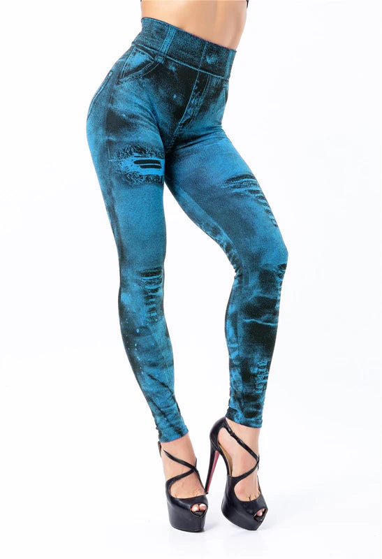 Slim Denim-Look Stretch  Leggings 👖