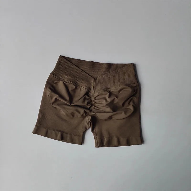 High-Waist Seamless Yoga Shorts 💪
