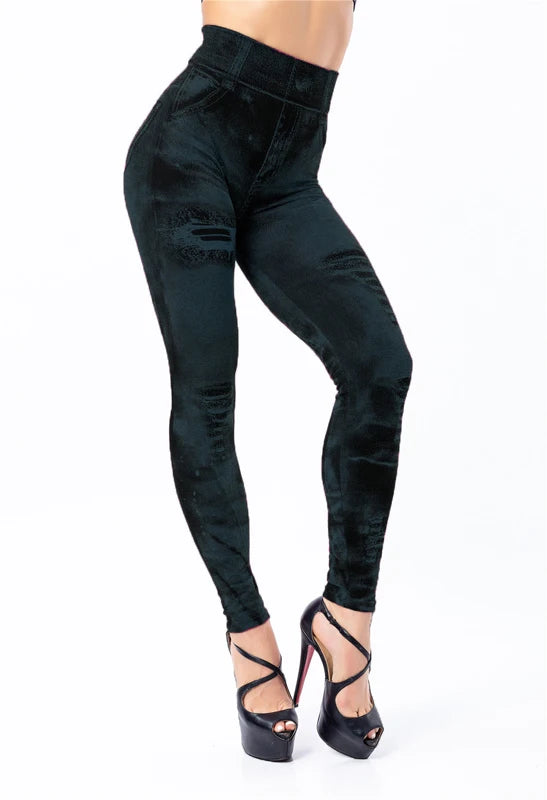 Slim Denim-Look Stretch  Leggings 👖