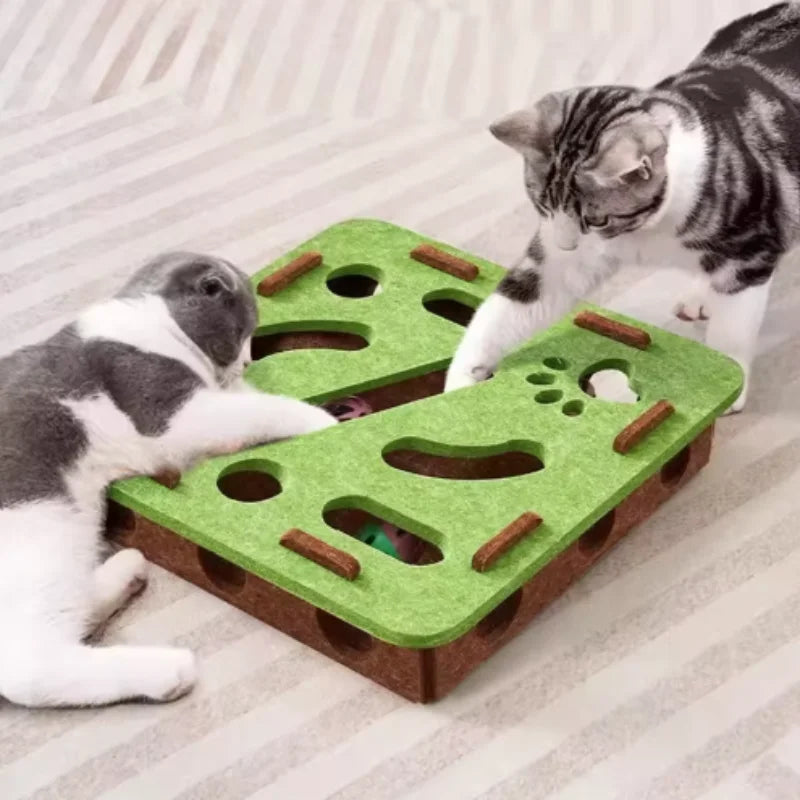 Cat Puzzle Maze Felt Box Toy 🐈