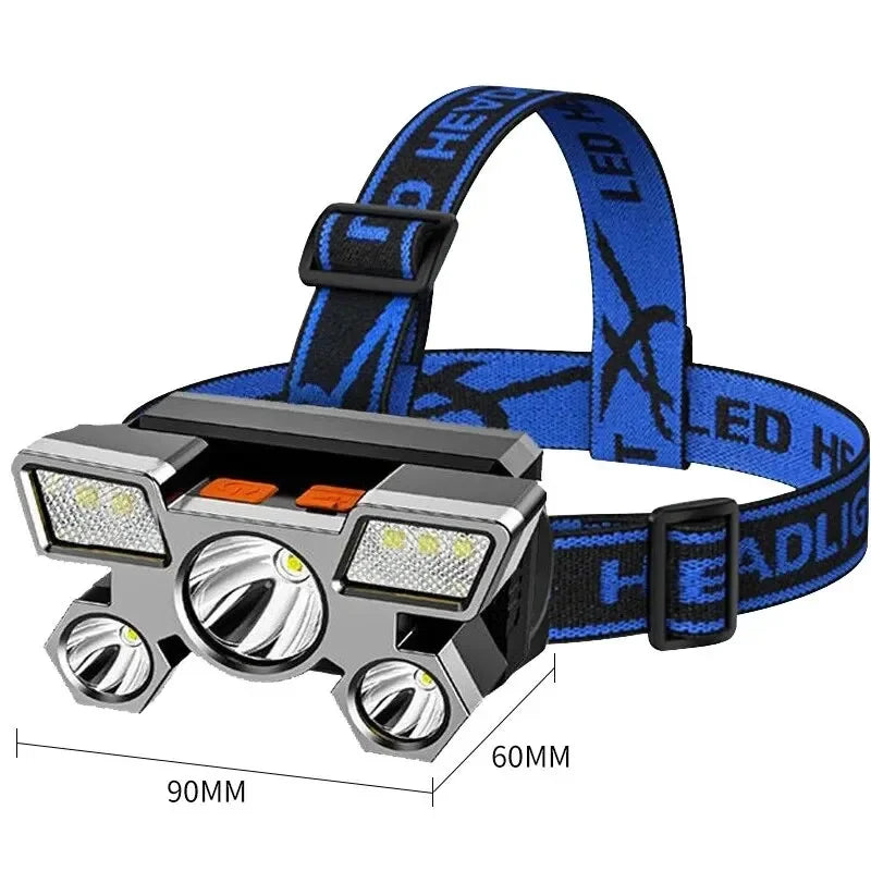 🔦 Rechargeable LED Headlamp – Fishing & Camping