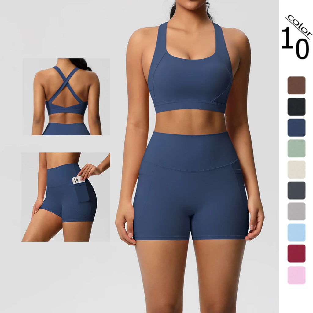 2-Piece Crossover Bra & Leggings Set 🤜