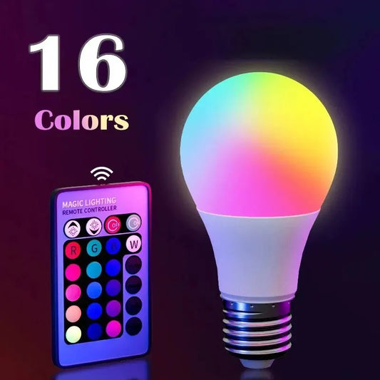 16-Color RGB LED Bulb E27 💡